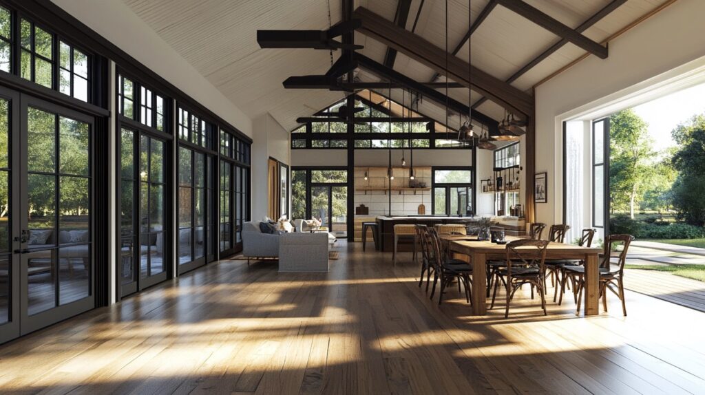 Interior open access design at Crane Hill Alabama Pet-friendly Home