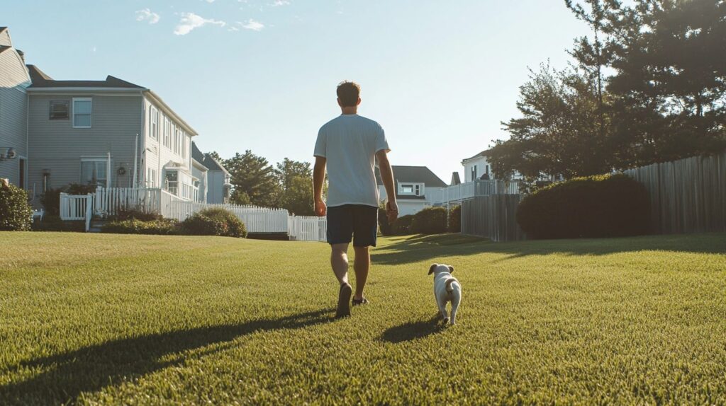 Pet-friendly lawn and yard at Lewes Delaware Pet-friendly Rentals