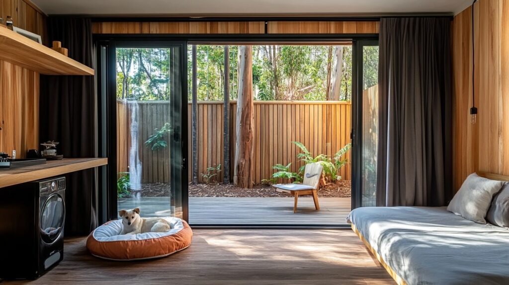 Interior view of Treeby Australia Pet-Friendly Stay with pet setup